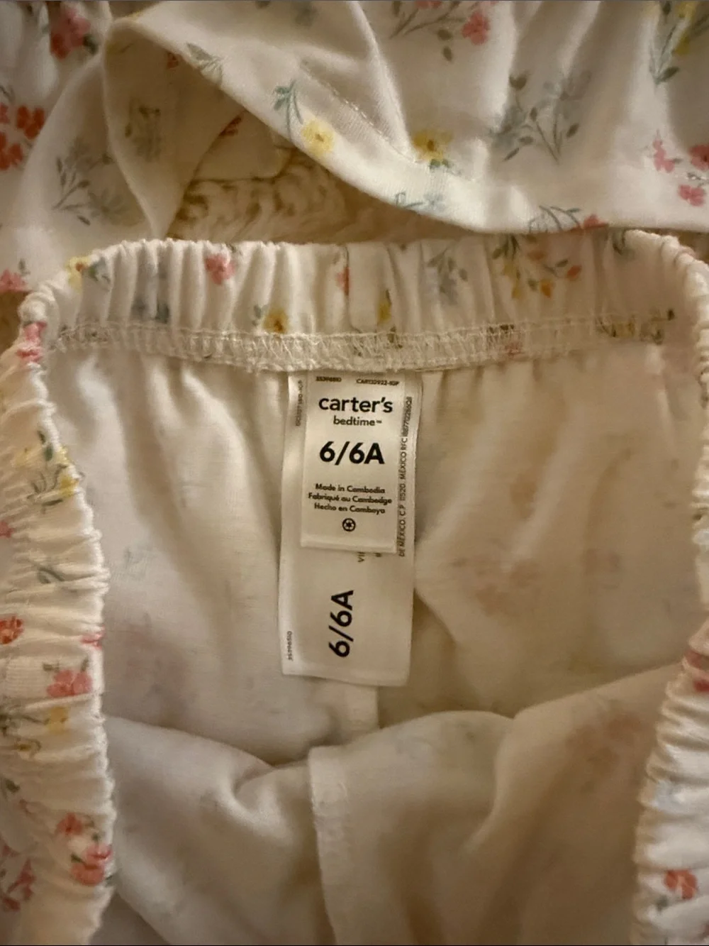 Carter's White Floral Ruffle Romper Set with Pink & Yellow Flowers